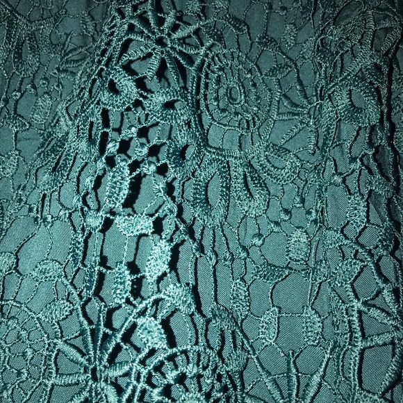 Hollister Teal High Neck Lace Bodycon Dress - Picture 3 of 4